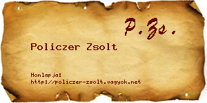 Policzer Zsolt névjegykártya